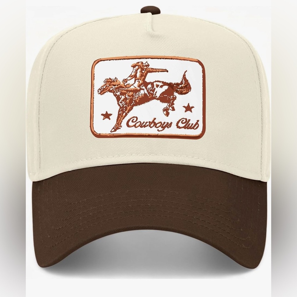 Cowboys Club Cream and Brown Trucker Hat